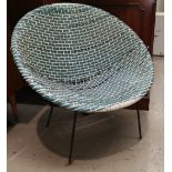 A vintage designer woven 'basket chair' (possibly by Jasper Conran)