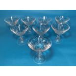A Waterford Crystal set of 8 saucer champagnes / cocktail glaees