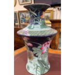 A Chinese porcelain vase with green naturalistic decoration, 43 cm