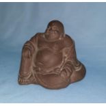 A Chinese Yixing figure of a buddha, height 6cm