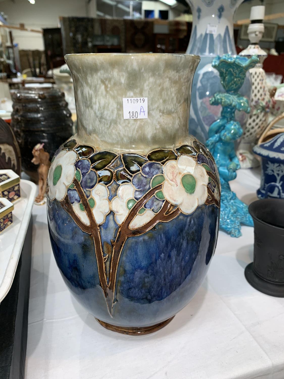 A pair of 19th Century blue glazed Wedgewood candlesticks, a Wedgewood black basalt cup, other - Image 2 of 3