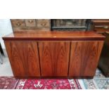 A 1960's/70's Skovby rosewood sideboard with 5 internal drawers enclosed by 3 doors