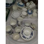 A Royal Doulton 'Pastorale' tea serveice; a blue and white part tea service