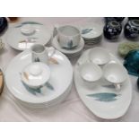 A Noritake "Cook-n-Serve" dinner and tea service decorated with leaves, 80 pieces approx.; 3