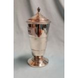 An Art Deco style conical silver sugar dredger Birmingham 1948, 7.5oz