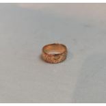 A 9 carat gold dress ring, 6 gm