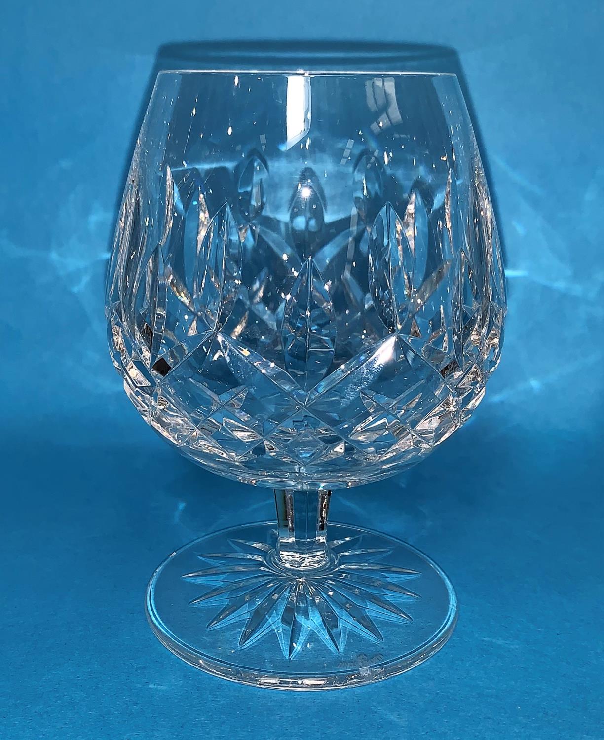 A Waterford Crystal Lismore set of 6 brandy balloons and another similar pattern - Image 2 of 2