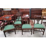 A set of 6 (5 + 1) Georgian Chippendale style dining chairs with acanthus carved decoration, pierced