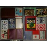 A collection of advertising and other packs of playing cards