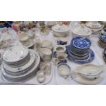 A Villeroy & Boch "Luxembourg" part dinner and tea service, 35 pieces approx.; other blue & white