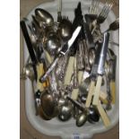 A selection of kings pattern and other cutlery