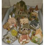 A collection of 10 Lilliput Lane buildings, including "Convent in the Woods"; "Greenstead