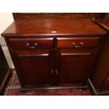 An early 20th century Georgian style side cabinet with 2 drawers and 2 cupboards