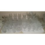 A selection of cut drinking glasses