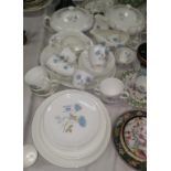 A Wedgwood "Ice Rose" part dinner and tea service, 50 pieces approx.; a selection of drinking