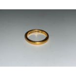 A 22 carat gold wedding ring