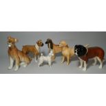 A Beswick china Afghan hound "Hajiba of Haven"; 3 other Beswick figures; 2 others