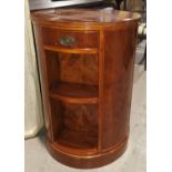 A Georgian style mahogany drum shaped bookcase, diameter 54 cm