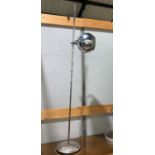 An Italian designer chrome standard lamp by Reggiani