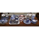 A selection of Booth's Real Old Willow teaware; a Tuscan coffee set; etc.