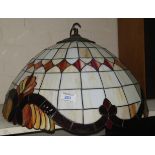 A Tiffany style large light shade; various china; etc.