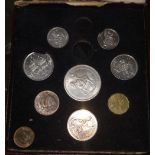 A 1951 part proof coin set to include 1951 1d