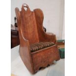 An 18th/19th century child's 'lambing' commode chair