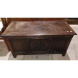 An oak period style blanket chest, 39"