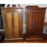 Two early 20th century bedside cabinets; a 1930's similar