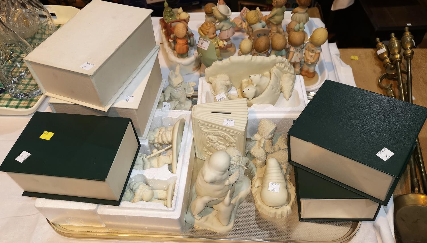 Snowbaby figures with original boxes - All We Need is Love, Winter Tales x 3, Somewhere in