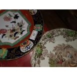 A Real Ironstone Imari plate; Copeland Spode and other Victorian and later china