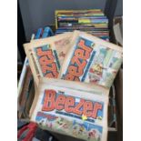A selection of Beezer comics and childrens annuals