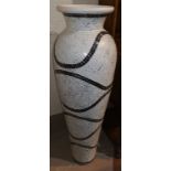 A large modern vase in mirror tile mosaic, height 120 cm