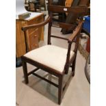 A Georgian inlaid mahogany armchair