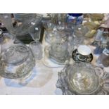 A quantity of cut and decorative glassware