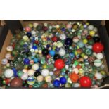 A large collection of marbles