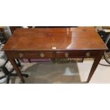 A 19th century mahogany side table with 2 frieze drawers