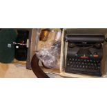 A child's vintage Lilliput typewriter and other collectables