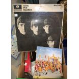 A "With the Beatles" LP; a selection of wartime and other ephemera; vintage cards and collectables