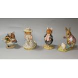 A selection of Aynsley china; 2 1930's jugs; 4 Royal Albert Beatrix Potter figures: Benjamin