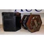 A Lachenal 48 button concertina, serial no. 49023, original box