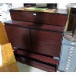 Four pieces of 1960's dark stained as rosewood floating wall units