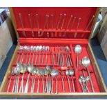 A canteen of gilded cutlery