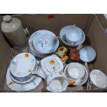 Three boxes of miscellaneous teaware