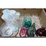 A collection of studio and other glassware