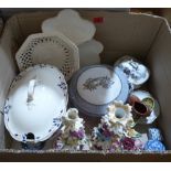 Two boxes of miscellaneous ceramics