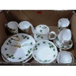 A Colclough 28 piece Ivy pattern tea service to include the cakestand