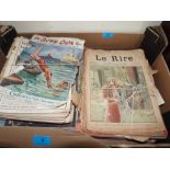 Ephemera to include 1895 French papers, Boys' Own comics 1927, The Game Magazine etc.