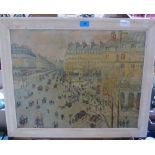 CAMILLE PISSARRO Place de la Theatre. Lithograph on canvas 18' x 23'