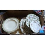 A box of Johnsons Waldorf and Lichfield dinnerware